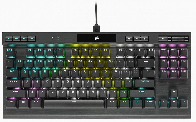 Представлена оптико-механическая игровая клавиатура Corsair K70 RGB TKL Champion