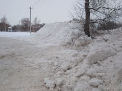 Очевидец: в зеленую зону в центре города свозят грязный снег