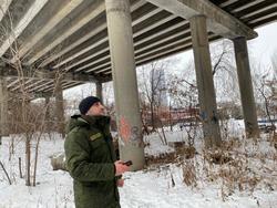 Падение в Глебучев овраг. Найден свидетель, проведены замеры