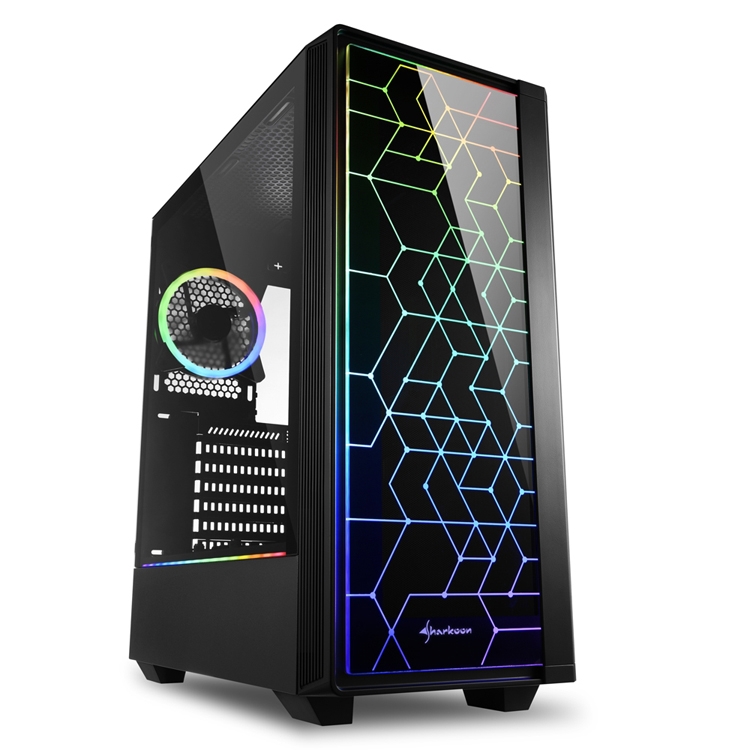 Корпуса Sharkoon RGB Lit 100/200 привлекают фронтальной панелью