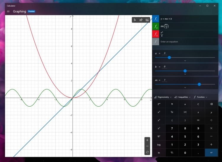 В Windows 10 для инсайдеров появился графический калькулятор
