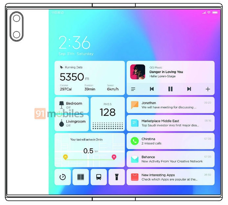 Патент раскрывает дизайн гибкого смартфона-книжки Xiaomi