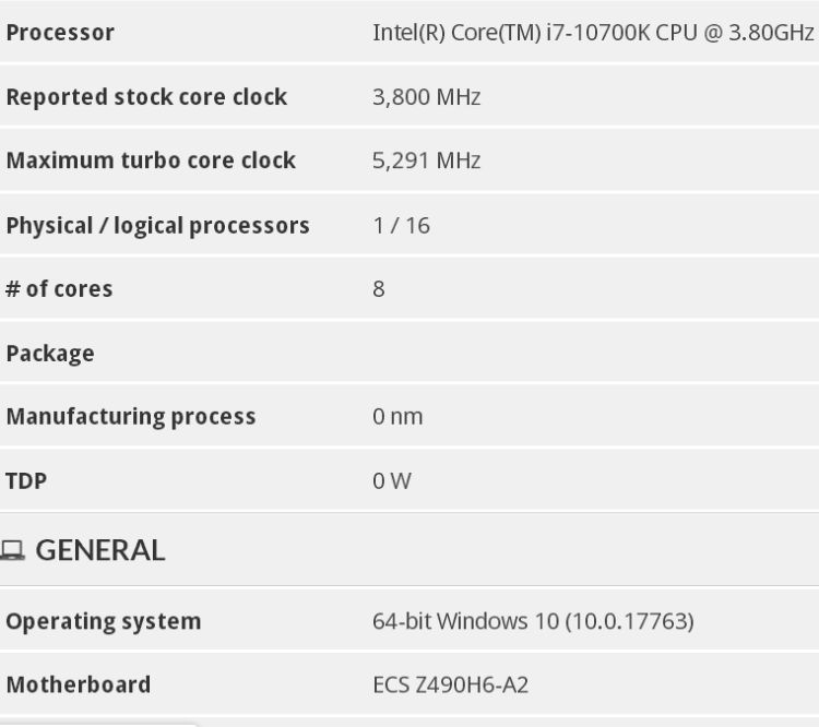 Для Intel Core i7-10700K частота 5,3 ГГц будет штатным режимом работы