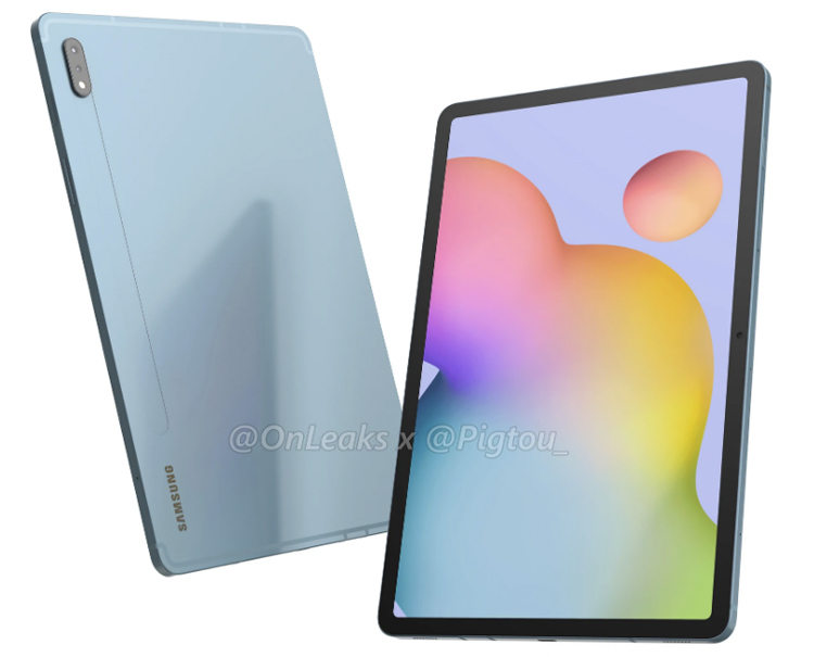 Планшет Samsung Galaxy Tab S7 позирует на рендерах с двойной камерой