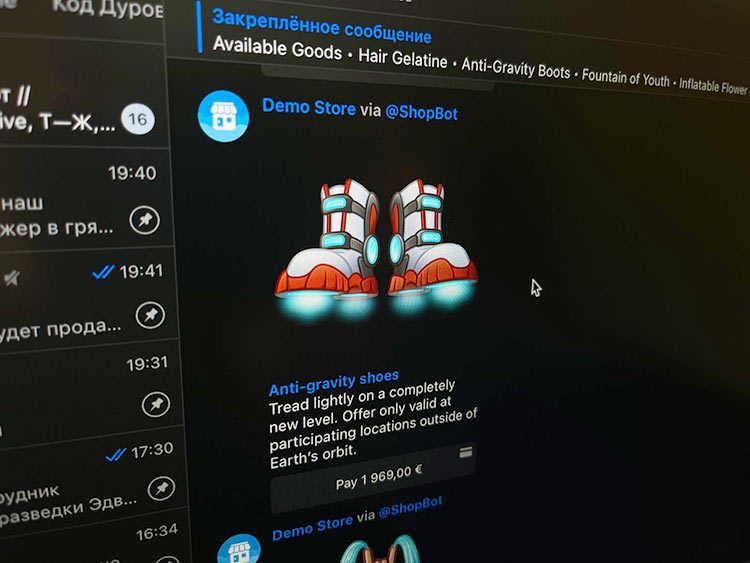 В Telegram скоро появятся магазины с продажей товаров в каналах и чатах