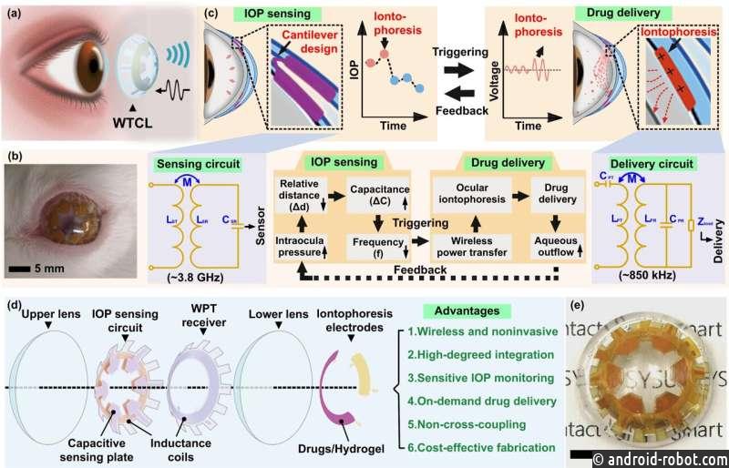 Разработана контактная линза, которая контролирует внутриглазное давление и вводит лекарства от глаукомы