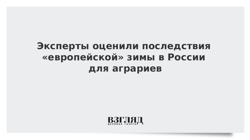 Эксперты оценили последствия «европейской» зимы в России для аграриев