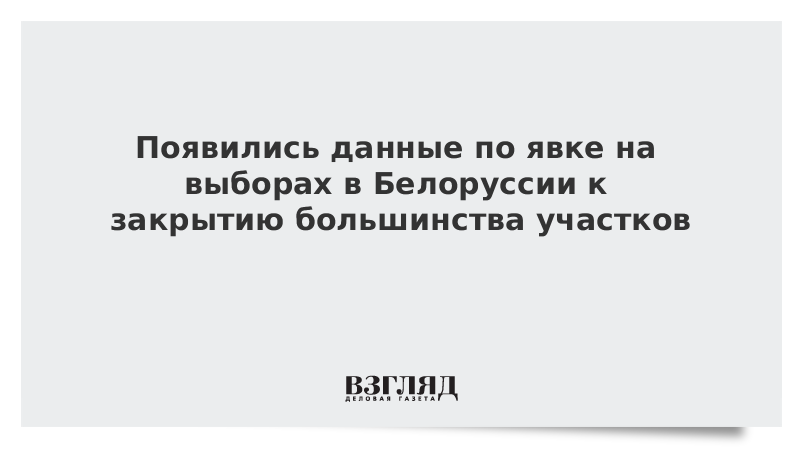 Появились данные по явке на выборах в Белоруссии к закрытию большинства участков