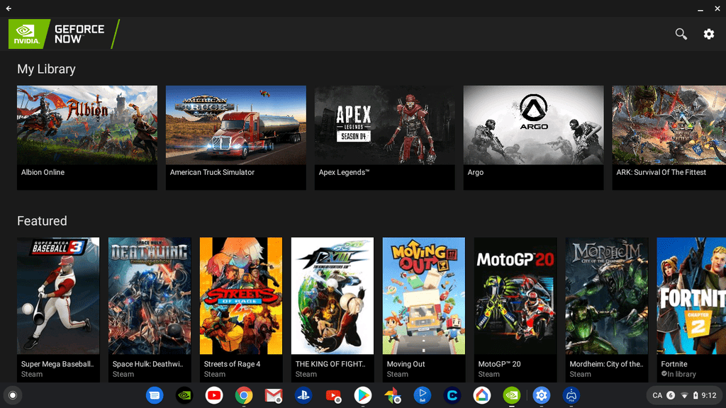 Игровой сервис NVIDIA GeForce Now заработал на Chromebook