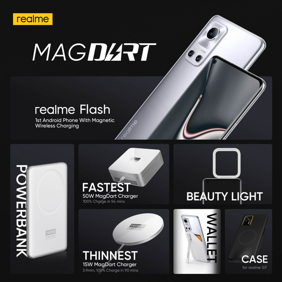 Realme представила MagDart Charger 50W – магнитную беспроводную зарядку