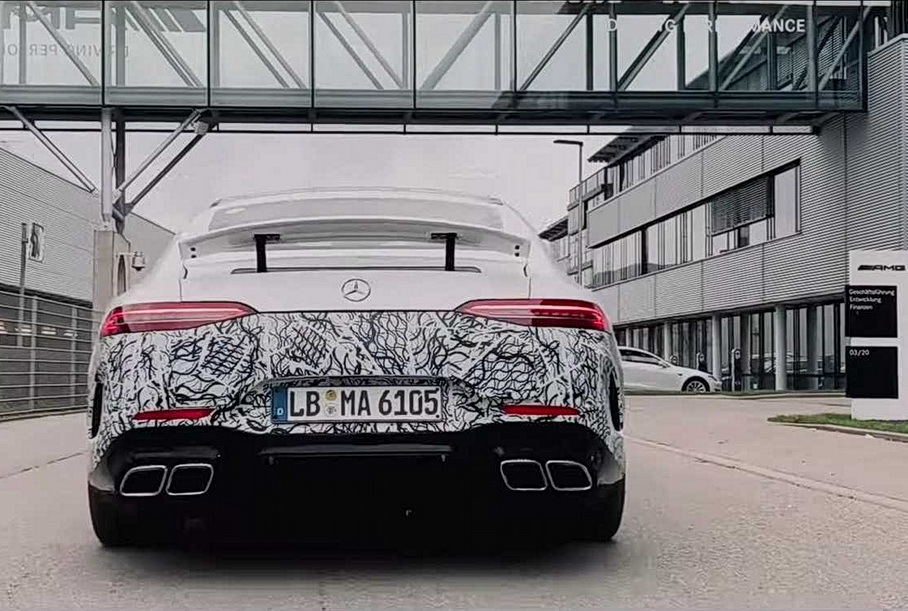 Супергибрид Mercedes-AMG GT 73 впервые засветился на видео