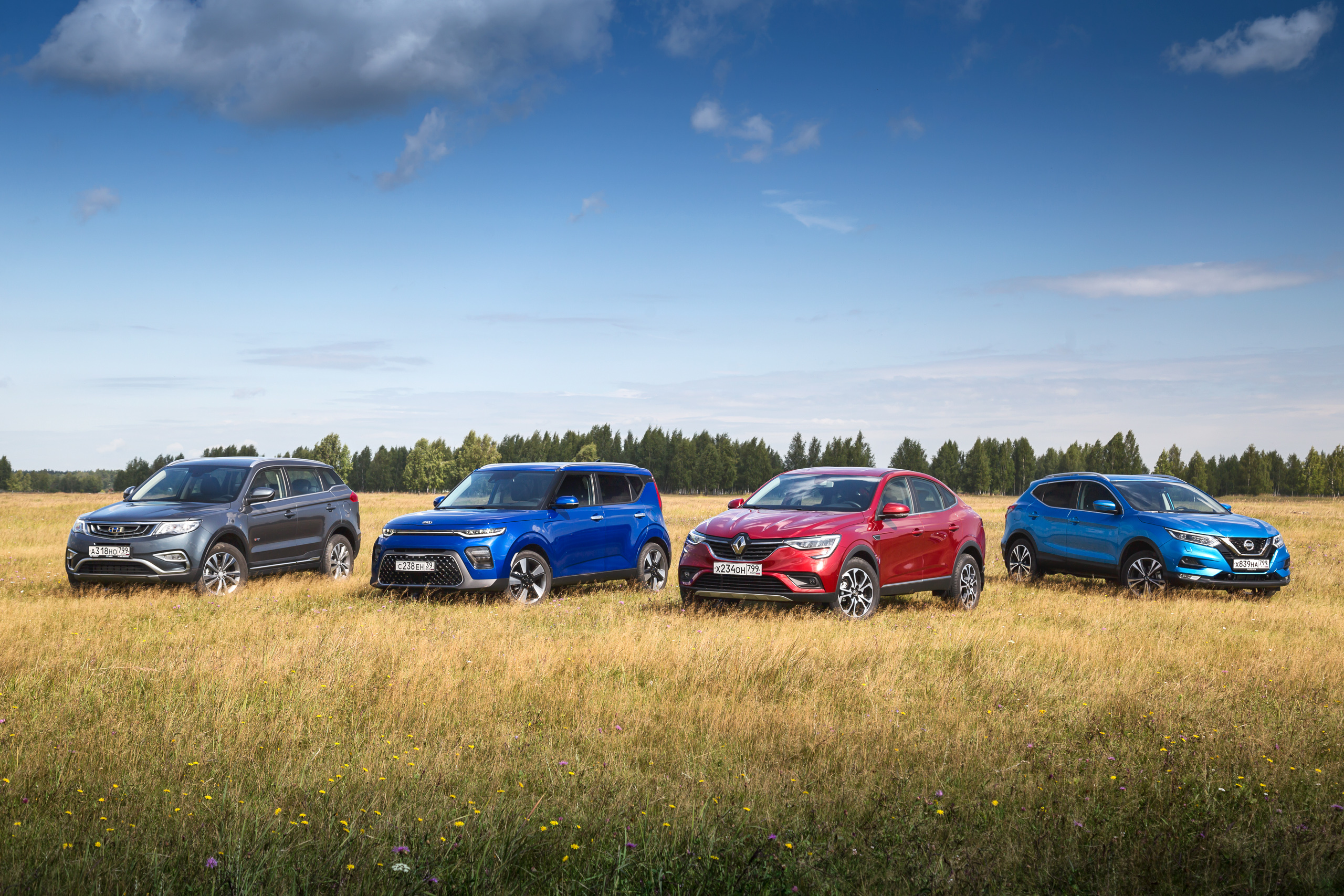 Renault Arkana против Geely Atlas, Nissan Qashqai и Kia Soul