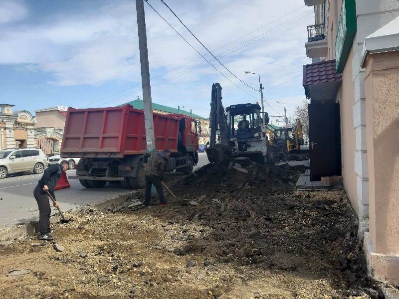 В Пензе начали ремонтировать тротуары