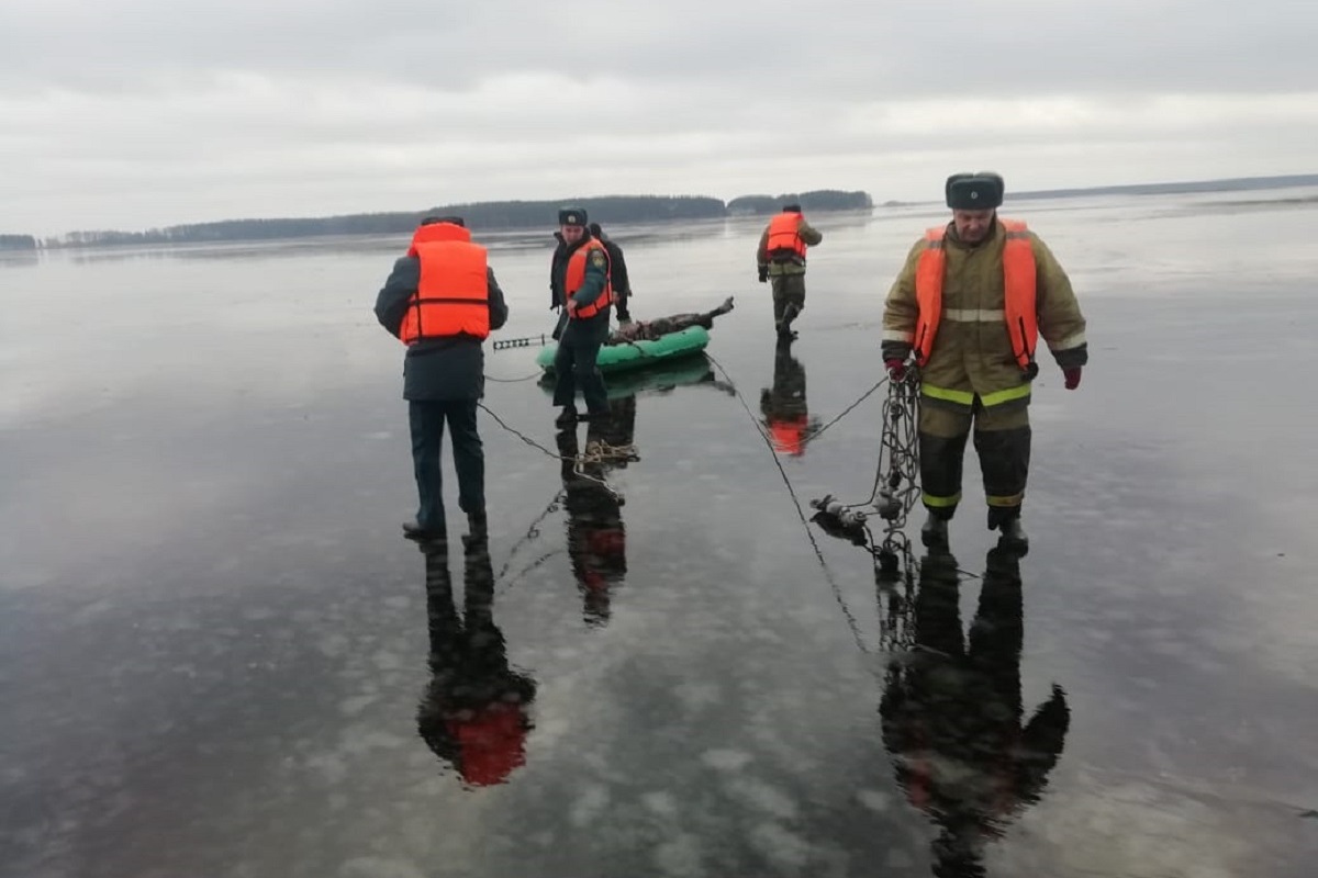 На водохранилище в Тверской области провалился под лед пожилой велосипедист