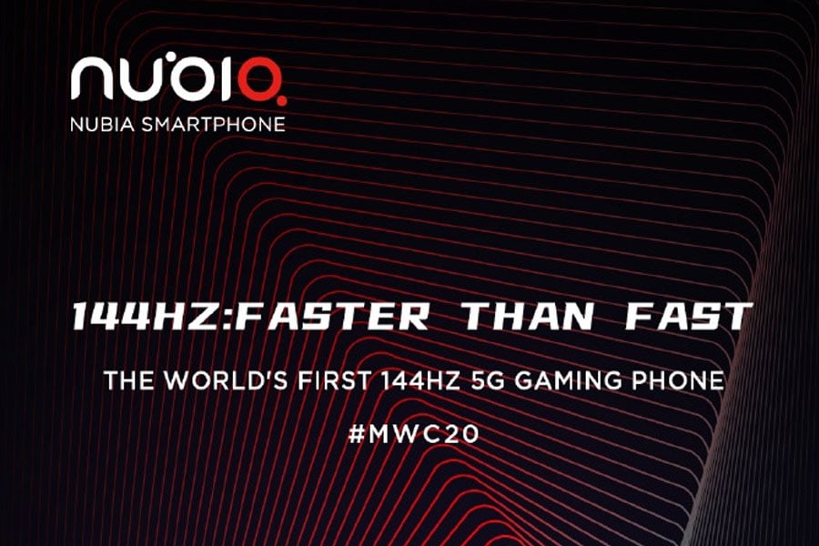 Nubia представит флагман Red Magic 5G с частотой обновления 144 Гц на MWC 2020