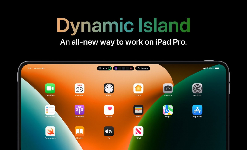 Новую функцию Dynamic Island для iPhone 14 Pro примерили на iPad