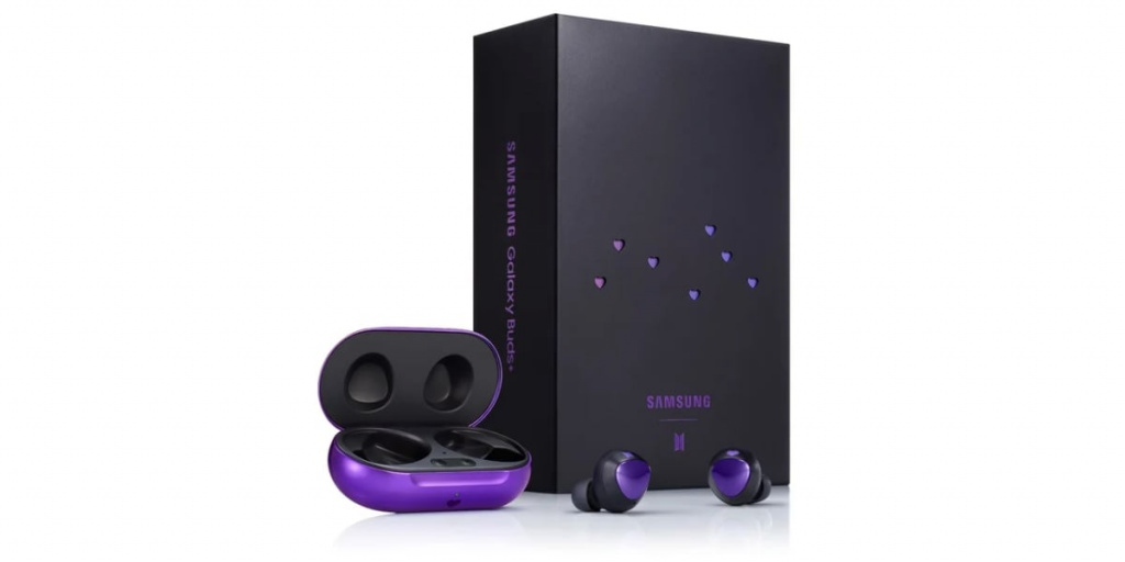 Опубликовано изображение наушников для фанатов K-Pop музыки — Samsung Galaxy Buds+ BTS Edition