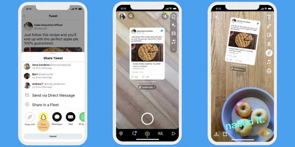 Twitter разрешил пользователям делиться твитами в Instagram и Snapchat
