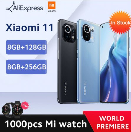 Бестселлер Xiaomi Mi 11 уже предлагают в Европе со скидкой и подарочными Xiaomi Mi Watch для самых быстрых