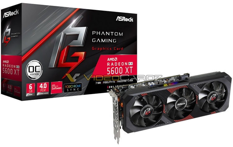 Опубликовано изображение видеокарты ASRock Radeon RX 5600 XT Phantom Gaming D3