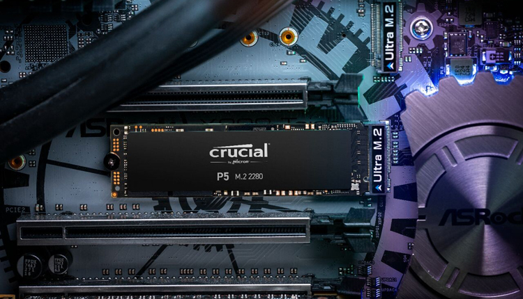 Скорость чтения SSD-накопителей Crucial P5 достигает 3400 Мбайт/с