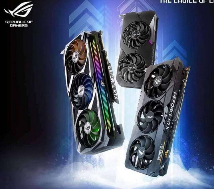 ASUS представила собственные GeForce RTX 30xx в сериях ROG Strix, TUF Gaming и Dual