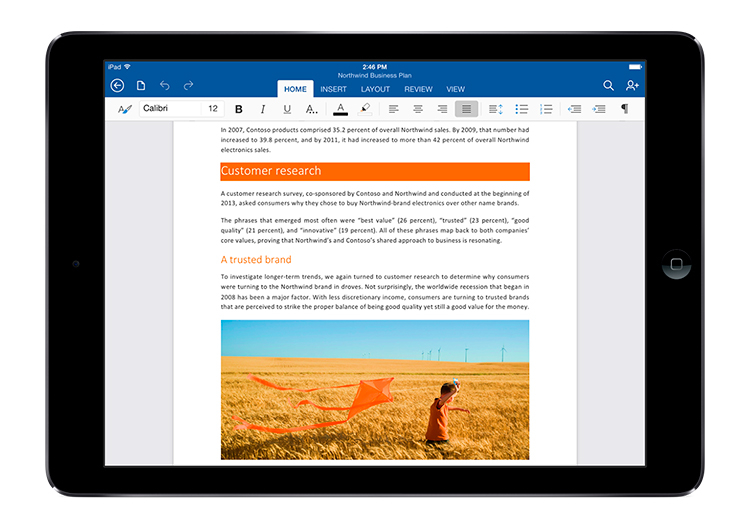 Microsoft обновила Word, Excel и PowerPoint для iPad