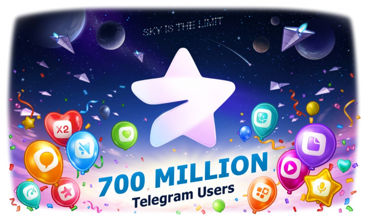 Число активных пользователей Telegram превысило 700 миллионов