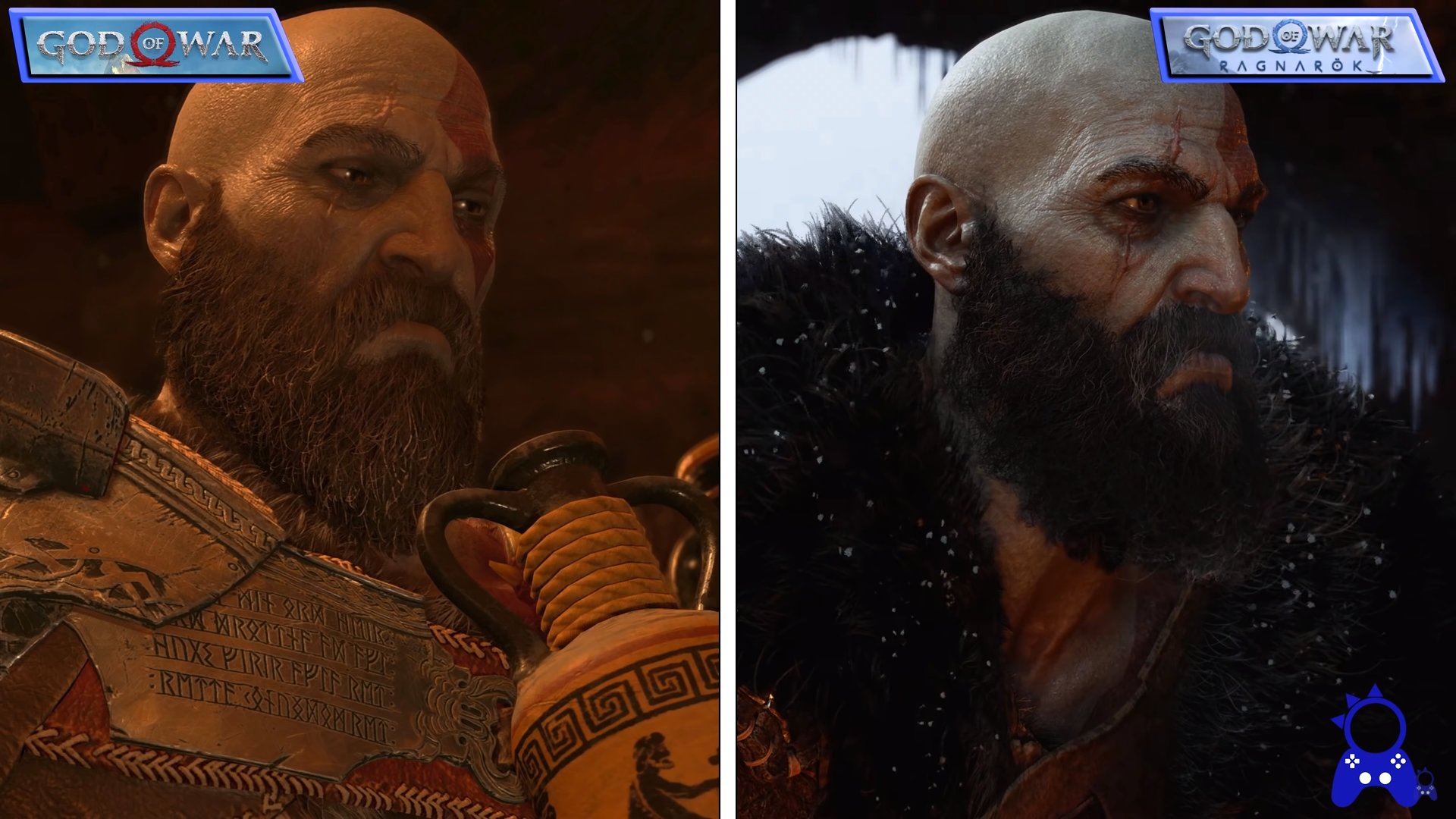 В ролике сравнили графику последних частей God of War