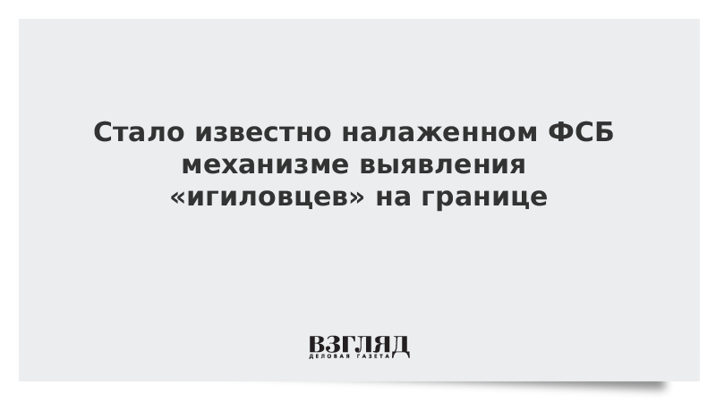 Стало известно о налаженном ФСБ механизме выявления «игиловцев» на границе