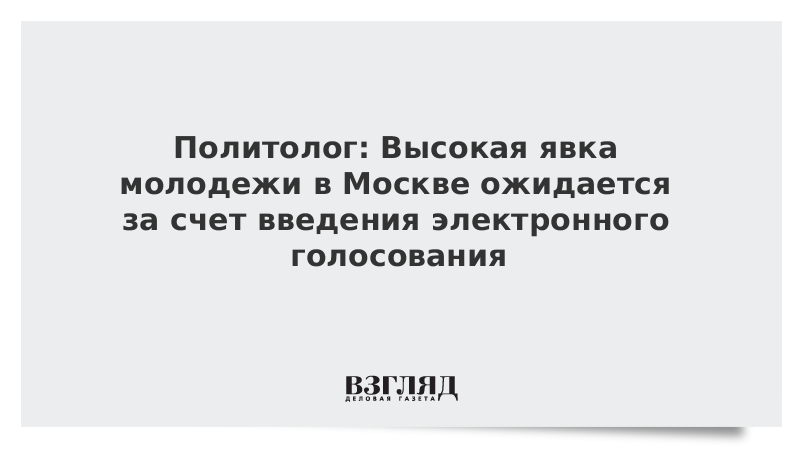 Политолог: Высокая явка молодежи в Москве ожидается за счет введения электронного голосования