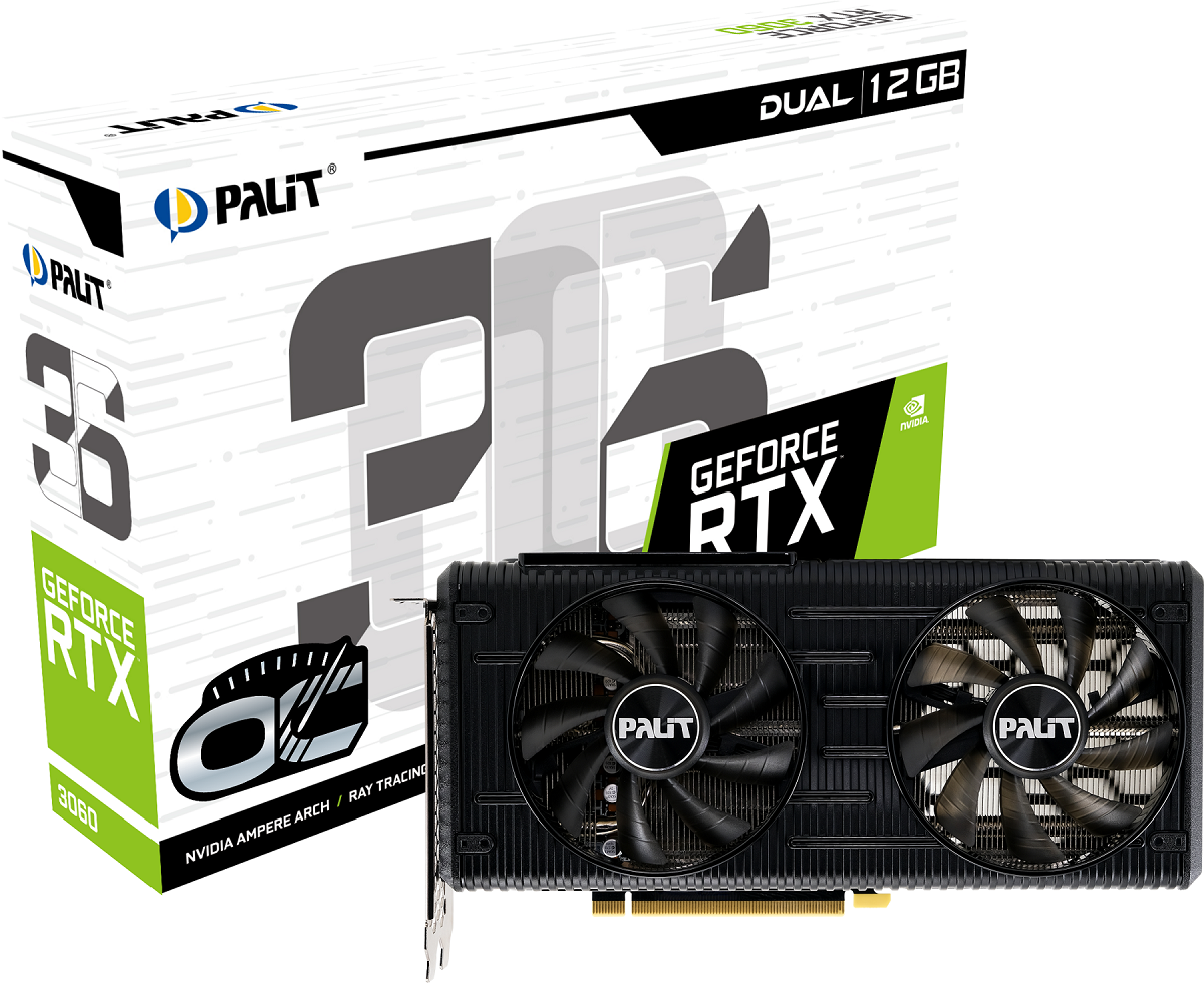 Palit выпустил видеокарты GeForce RTX 3060 Dual и StormX