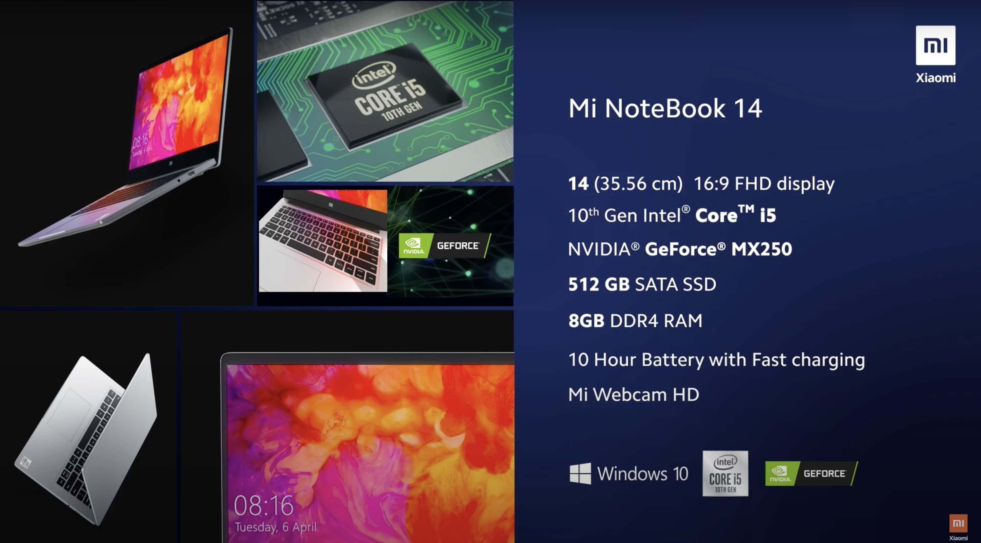 Xiaomi представила ноутбуки Mi NoteBook 14 и NoteBook 14 Horizon Edition