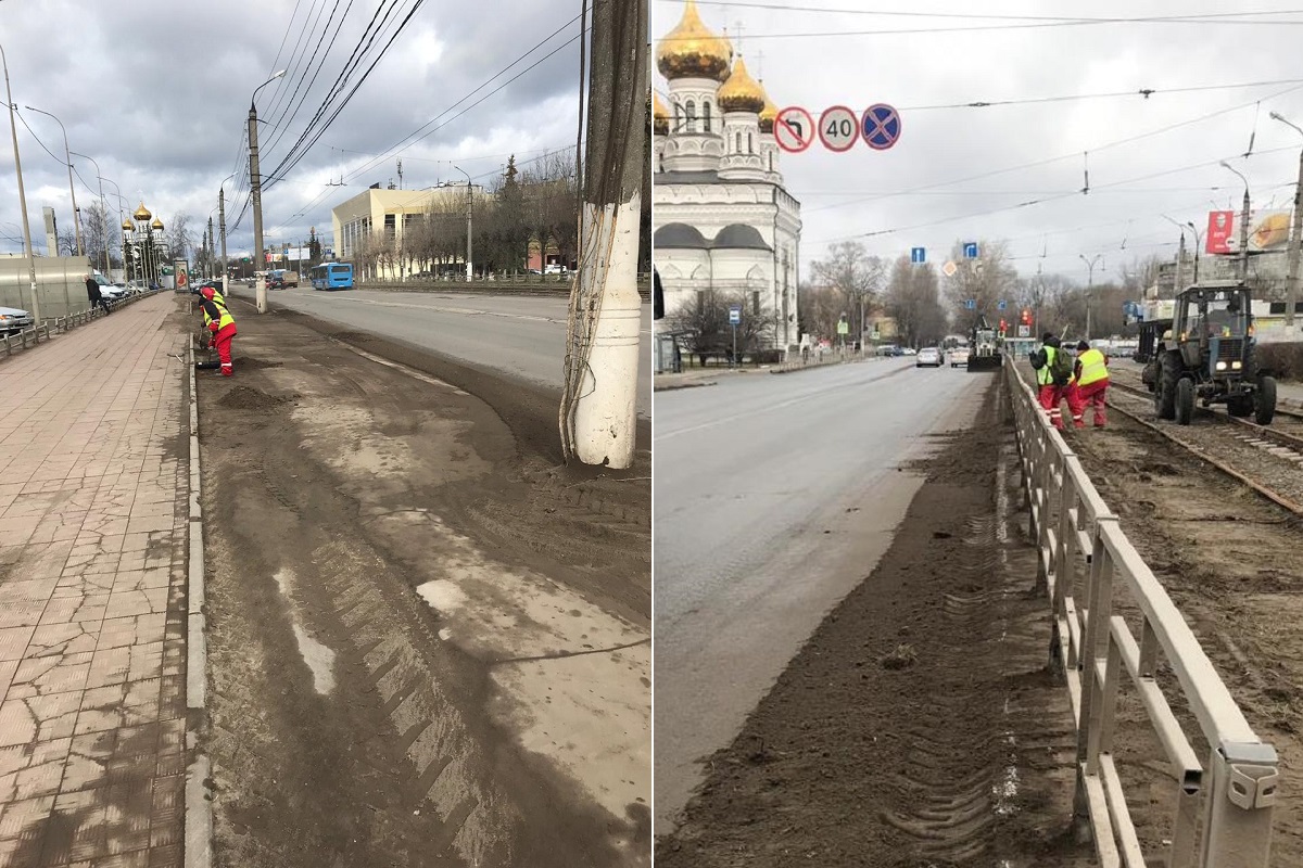 В Твери убирают пыль с дорог