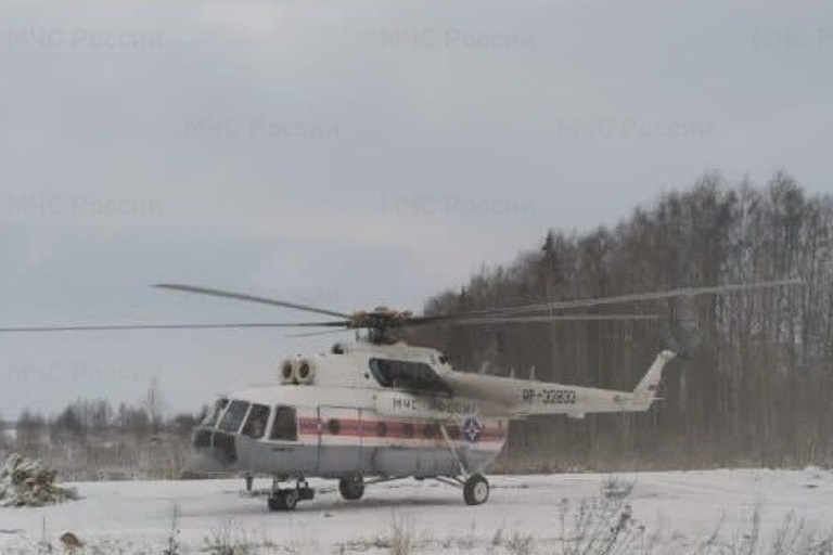 Вертолет санавиации экстренно доставил больного пациента из Вышнего Волочка в Тверь