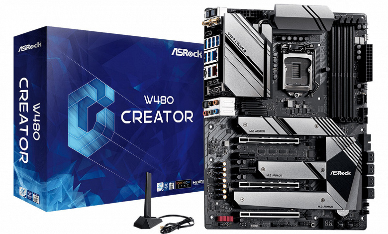 Системная плата ASRock W480 Creator наделена 16-фазной подсистемой питания процессора