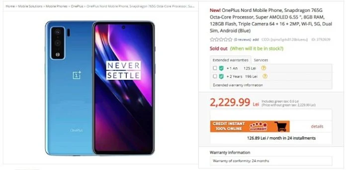 Неанонсированный OnePlus Nord уже предлагают по завышенной цене