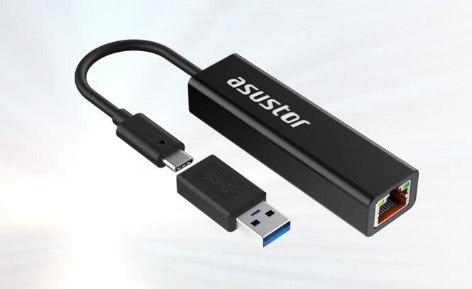 Адаптер Asustor AS-U2.5G2 позволяет превратить порт USB 3.2 Gen1 в порт 2,5 GbE